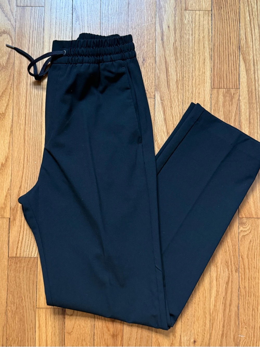 H&M Black Elastic Drawstring Trousers / Pants - Size XS (Like New)
